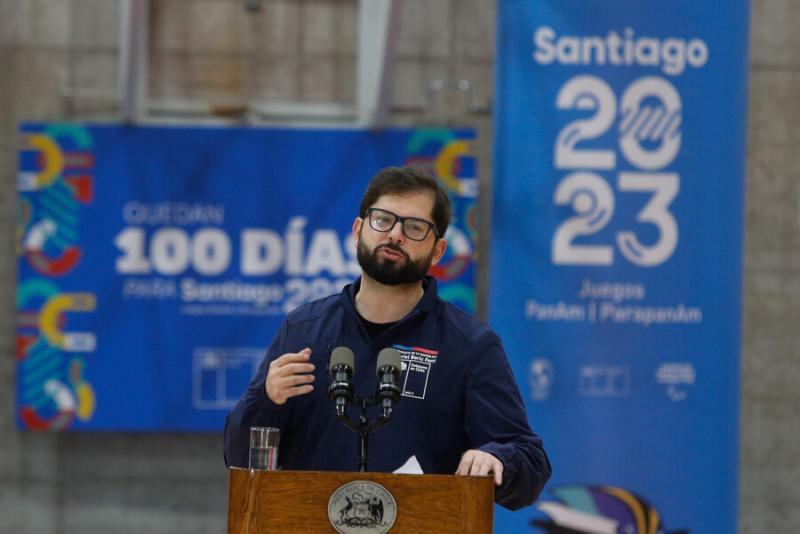 Agencia Uno - Presidente, Gabriel Boric, por Santiago 2023