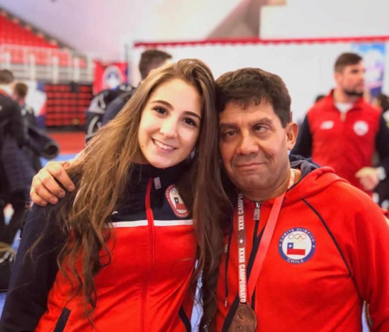 Valentina Toro junto a su padre - Créditos: Archivo