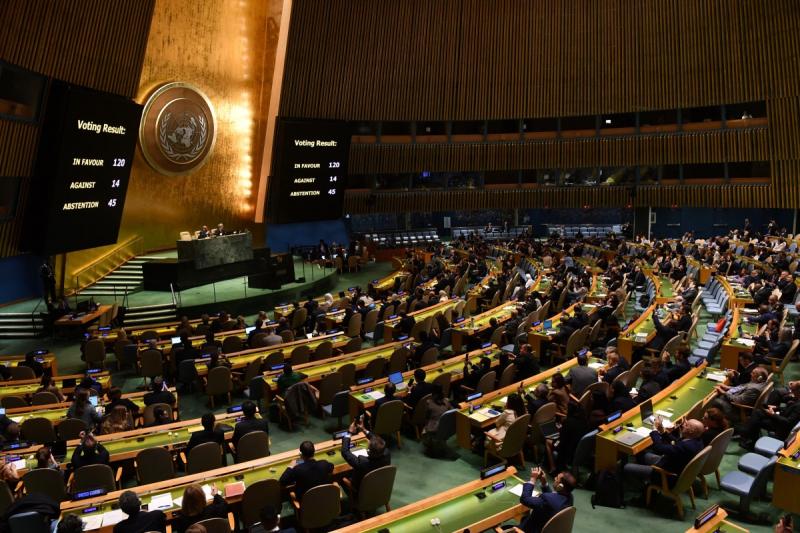Asamblea General de la ONU aprueba resolución que pide "tregua humanitaria inmediata" en Gaza