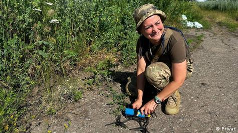 Deutsche Welle - Lesya Ganzha pertenece a la unidad de reconocimiento aéreo del ejército ucraniano.