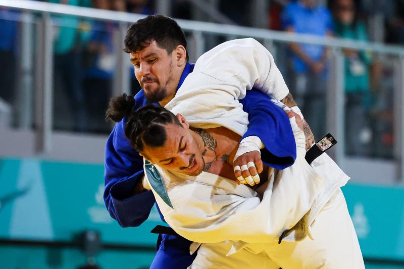 Thomas Briceño alcanzó la plata en Santiago 2023 gracias a su tremenda actuación en judo (Agencia UNO)