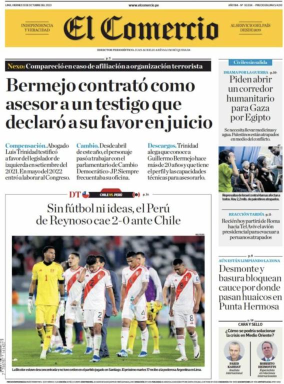 El Comercio se lanzó contra el DT de Perú por la "poca idea futbolística".