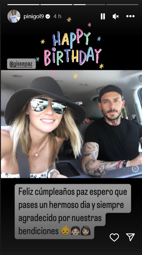 El tierno mensaje de cumpleaños de Mauricio Pinilla a Gissella Gallardo.
