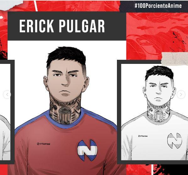 Instagram @Senpaitv_la - Jugadores de La Roja estilo "Supercampeones"