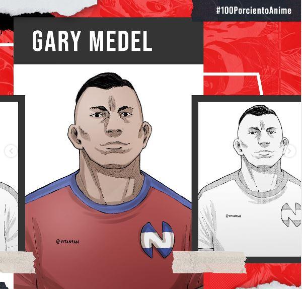 Instagram @Senpaitv_la - Jugadores de La Roja estilo "Supercampeones"