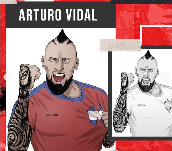 Instagram @Senpaitv_la - Jugadores de La Roja estilo "Supercampeones"