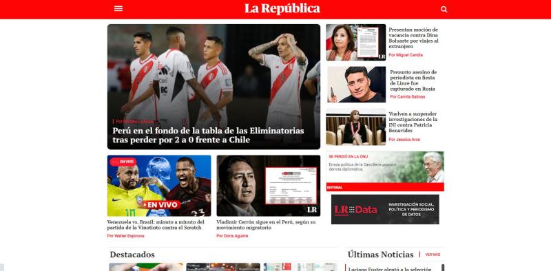 Captura - Portada en Perú tras derrota