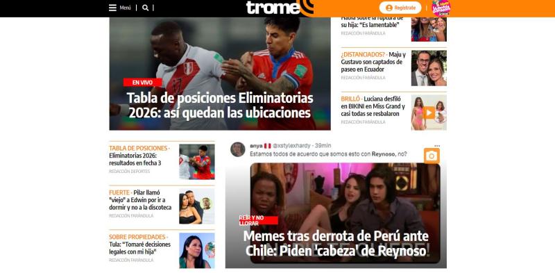 Captura - Portada en Perú tras derrota