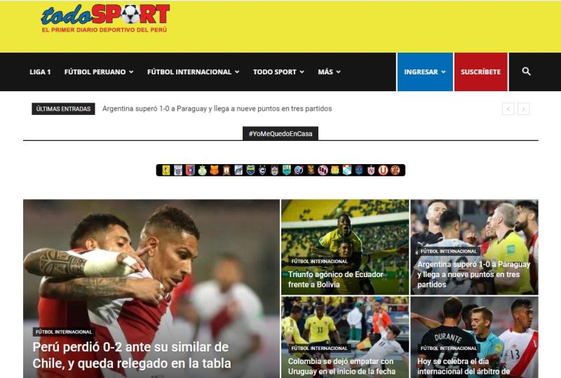 Captura - Portada en Perú tras derrota