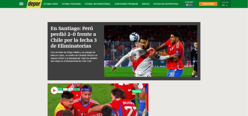 Captura - Portada en Perú tras derrota
