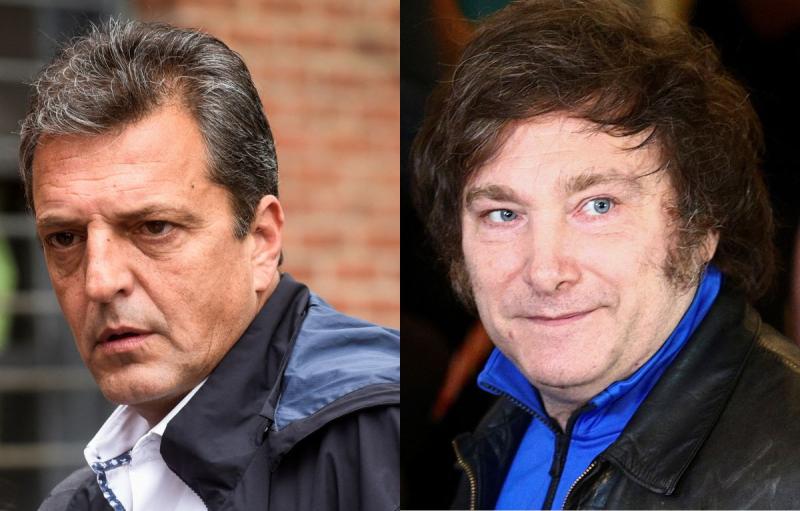 AFP - Elecciones en Argentina: Sergio Massa y Javier Milei