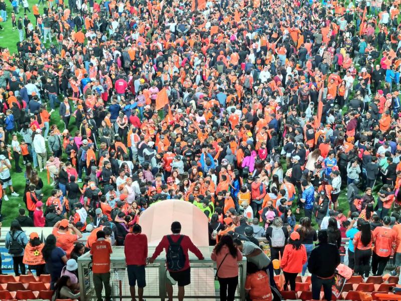 Cobreloa tuvo un multitudinario recibimiento en el Estadio Zorros del Desierto. / Foto: @Cobreloa_SADP
