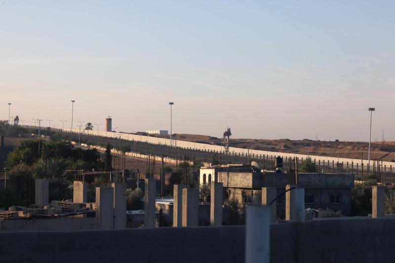 AFP - Parte de la vista de la frontera de Egipto con la zona sur de la Franja de Gaza