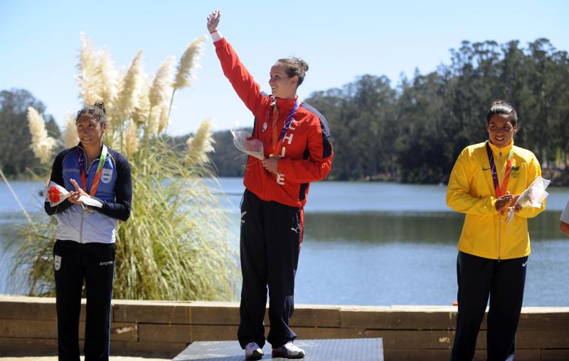 Kristel Köbrich es abanderada en los Juegos Panamericanos de Santiago 2023. (Photosport)