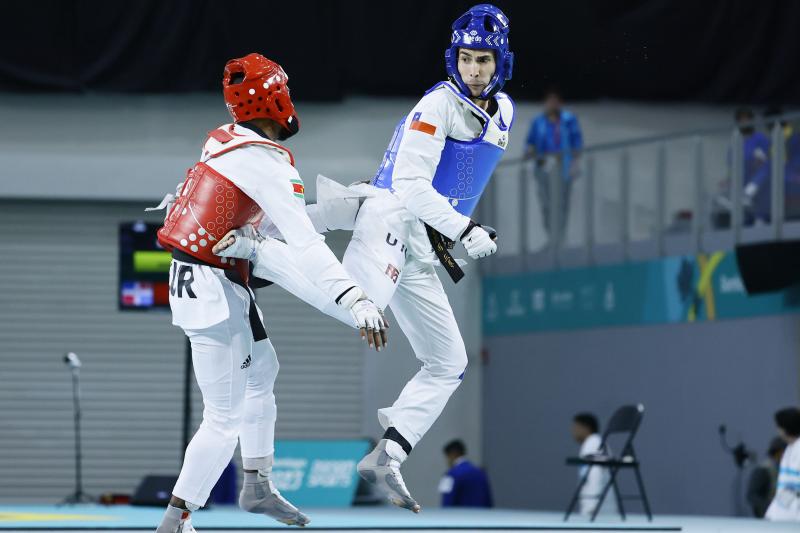 Ignacio Morales cayó en los cuartos de final del taekwondo en Santiago 2023 - Crédito: Photosport