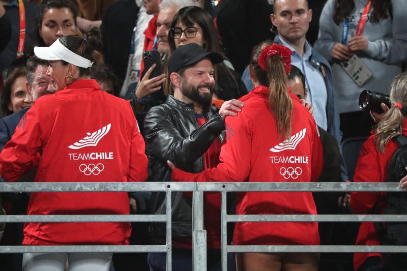 Presidente Gabriel Boric también sueña con unos Juegos Olímpicos en Chile tras la organización de Santiago 2023. / Photosport