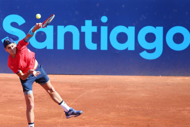 Alejandro Tabilo fue eliminado en los octavos de final de Santiago 2023. Imagen: Photosport.