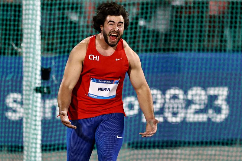 Lucas Nerves alcanzó un nuevo oro para el Team Chile en Santiago 2023. (Photosport)