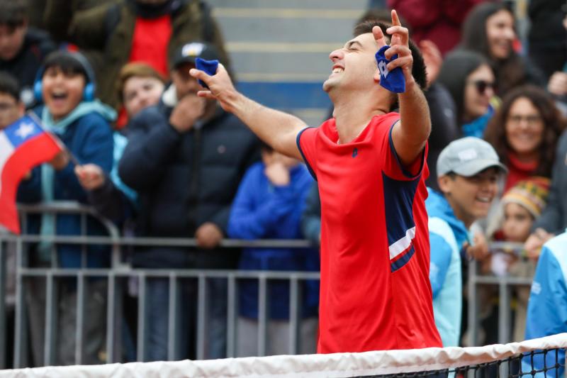 Créditos: Santiago Bahamondes - Tomás Barrios en la semifinal del tenis individual en Santiago 2023