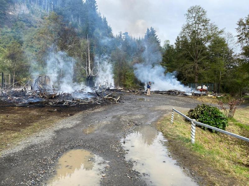 Cedida - Atentado incendiario en Cunco