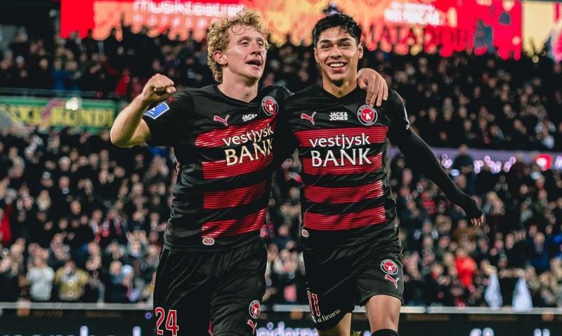 Darío Osorio anotó su primer gol con la camiseta de FC Midtjylland