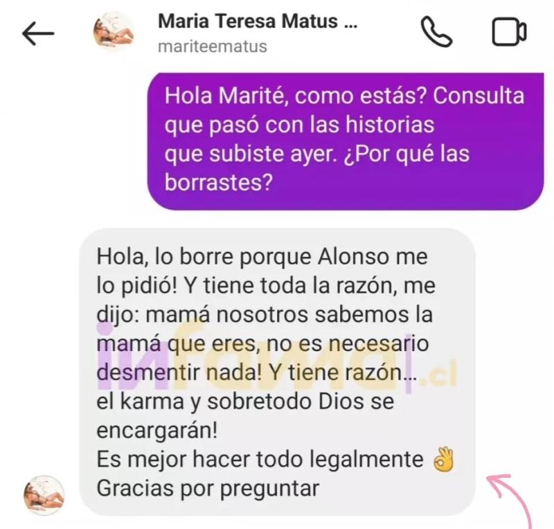 Marité Matus y los motivos para borrar los mensajes sobre Arturo Vidal / Créditos: Infama
