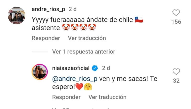 Sonia Isaza y el conflicto entre Vidal y Marité Matus / Instagram