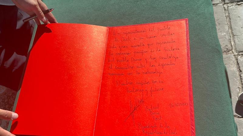 Presidente Boric visita la Gran Muralla China