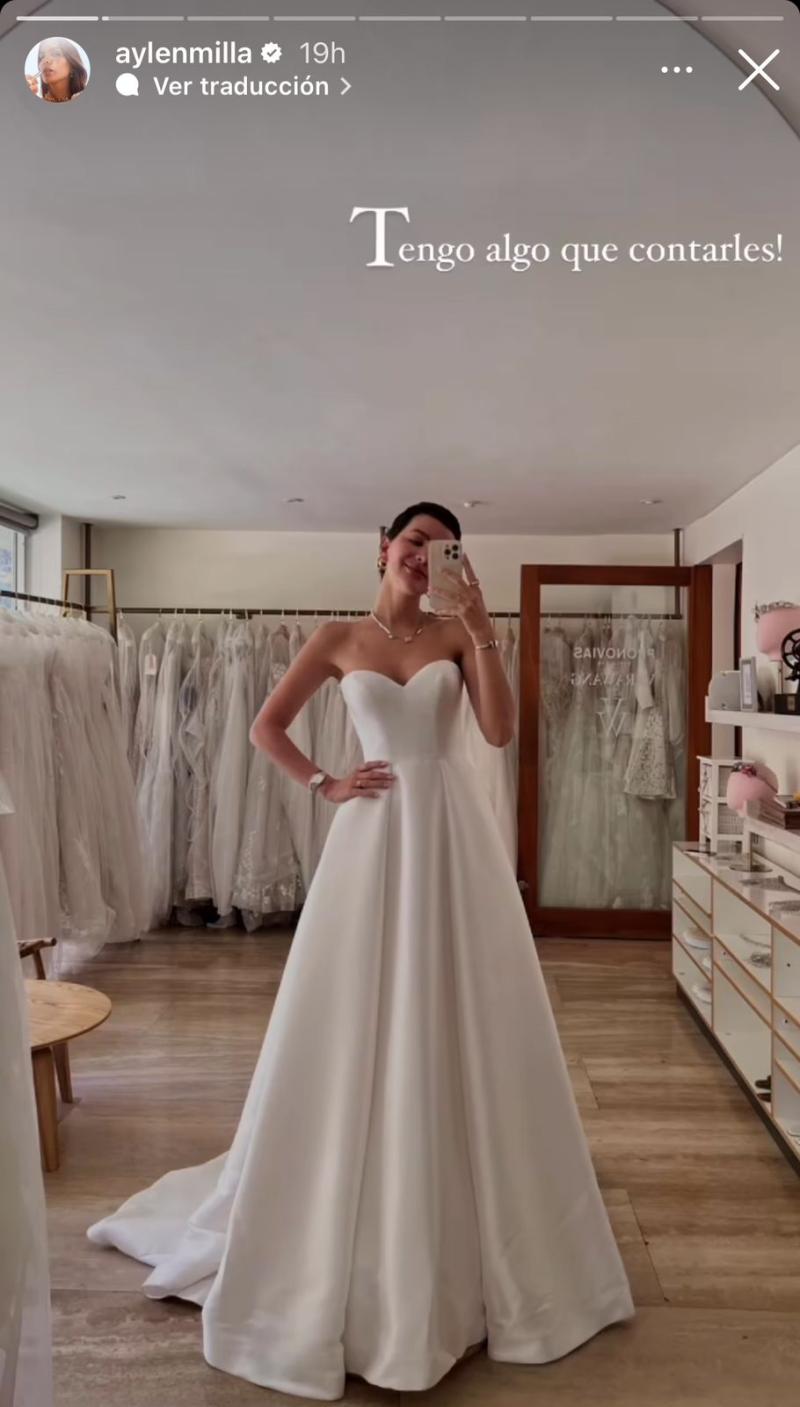 Instagram (@aylenmilla) - Aylén Milla vestida de novia