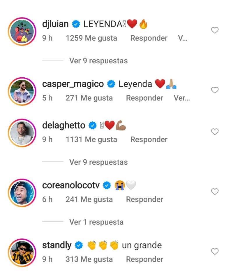Captura - Comentarios en publicación de Nicky Jam.