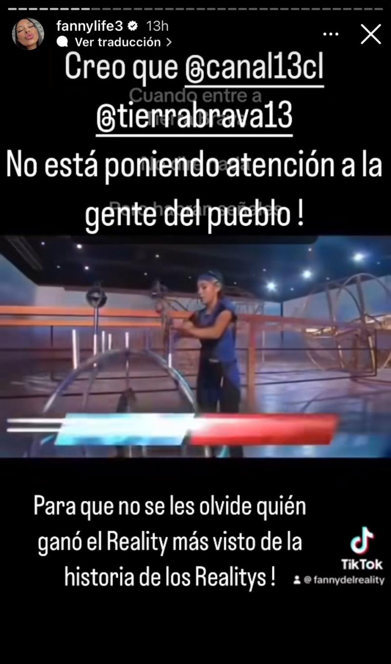 Instagram (@fannylife3) - Insultos de Fanny Cuevas a Angélica Sepúlveda