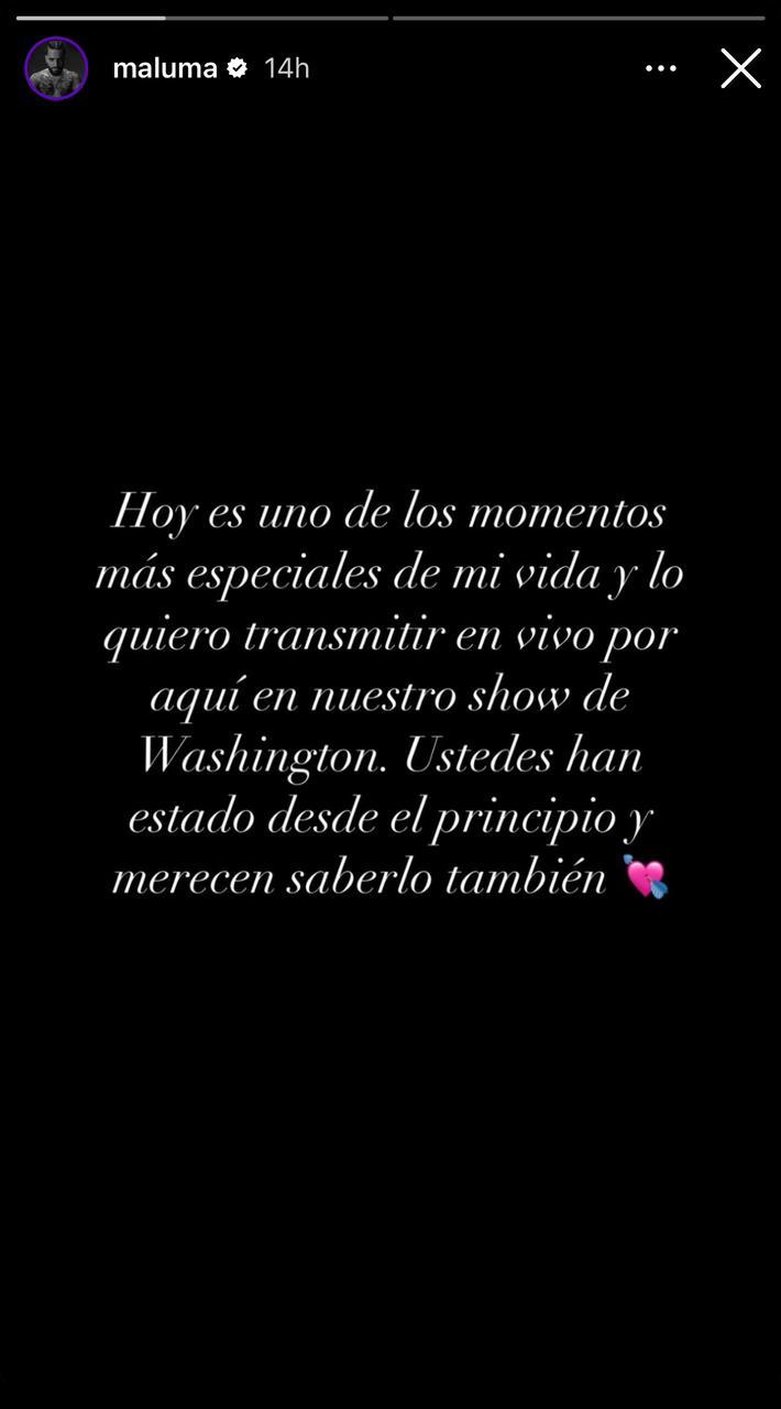 Instagram (@maluma) - Maluma anunciando que será padre