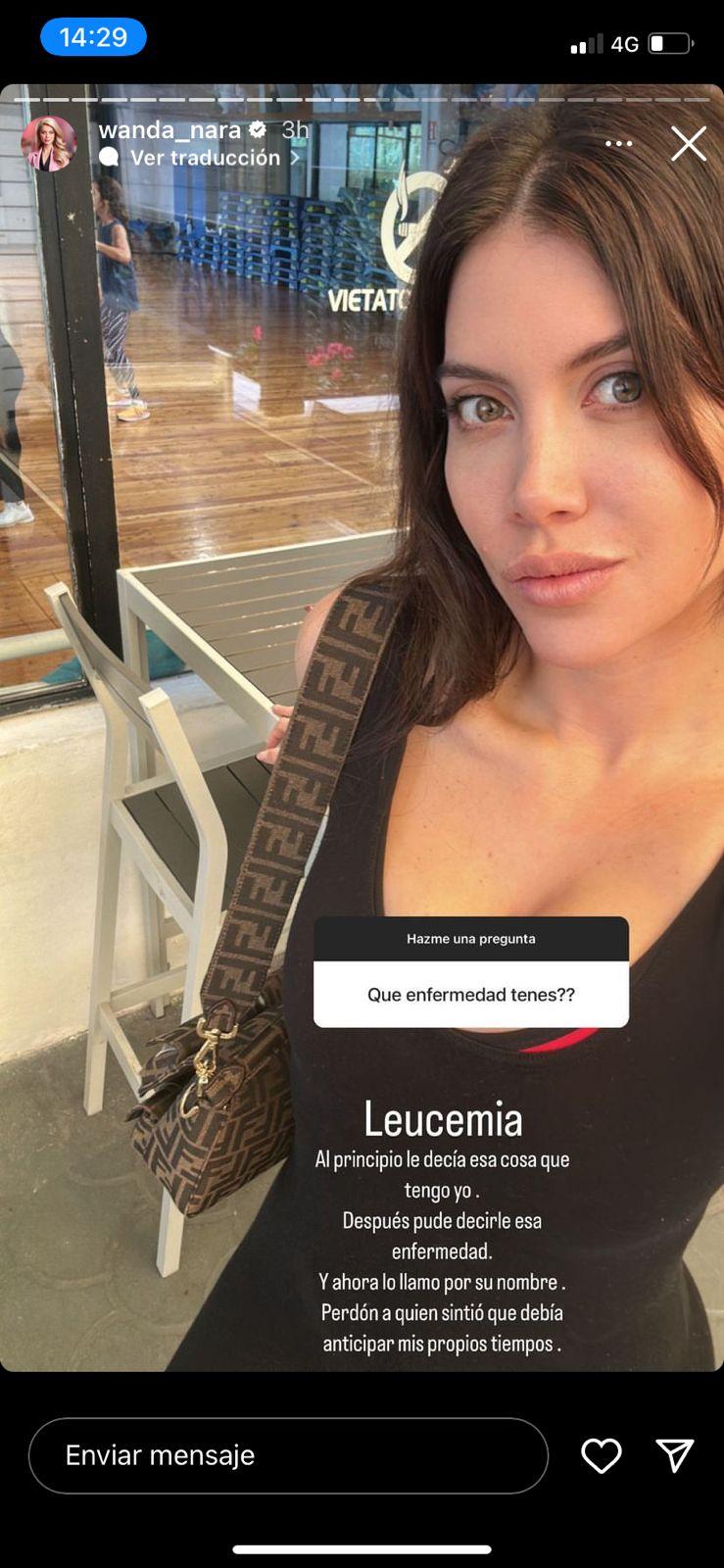 Instagram - Wanda Nara sufre de leucemia