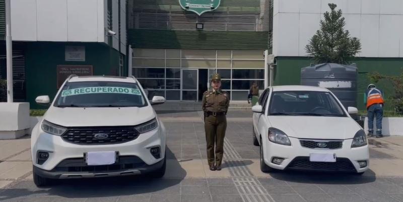 Carabineros de Chile - Recuperaron vehículos tras robo a camión en Conchalí