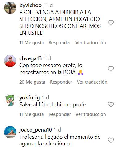 Comentarios en la foto de Jaime García y Claudio Bravo - Créditos: Instagram
