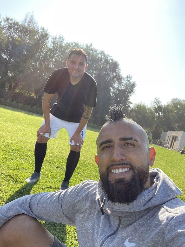 Arturo Vidal con Iván Valenzuela (Instagram)