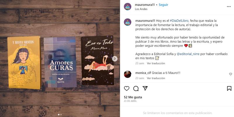 Instagram - Libros de Mauro Mura