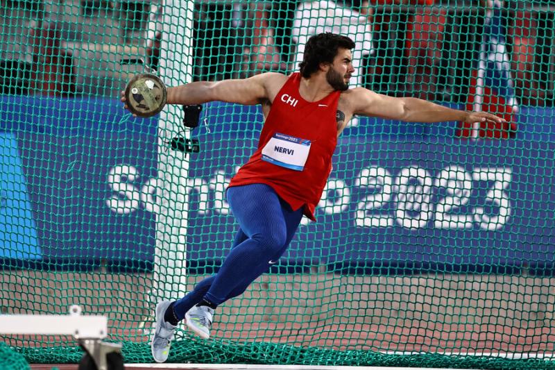 Agencia Uno - Lucas Nervi, oro en disco en Santiago 2023