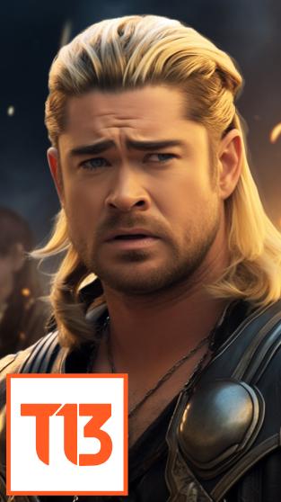 Junior Playboy como Thor - Midjourney/T13