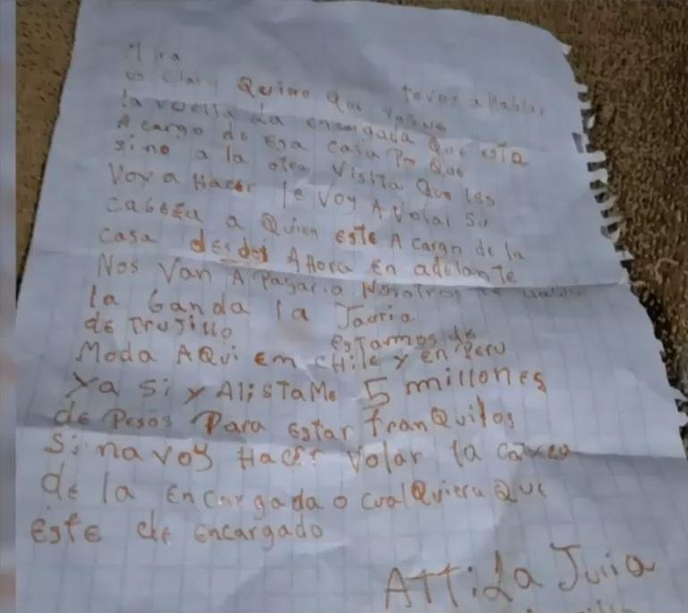 Tu Día - La carta de "La Jauría de Trujillo"