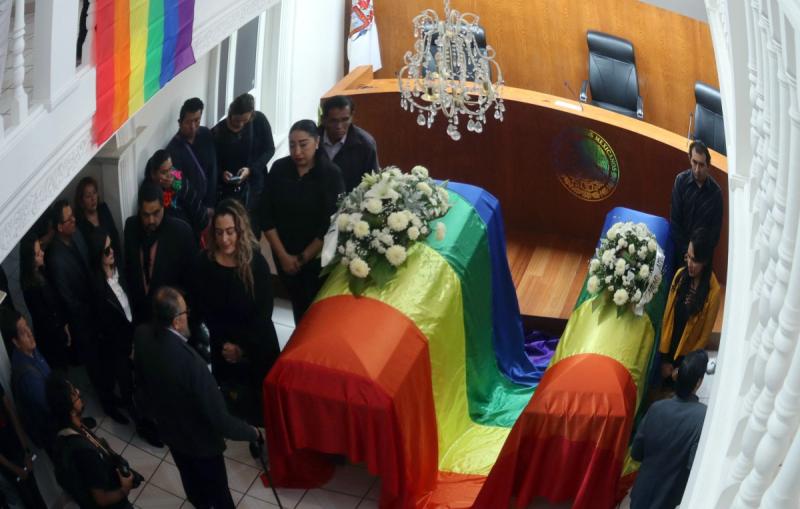 Funeral de Jesús Ociel Baena y su pareja - AFP
