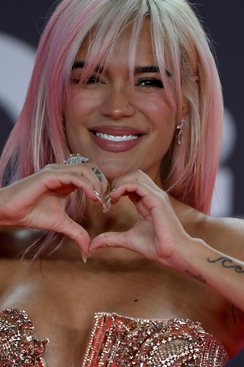 AFP - Karol G en los Premios Latin Grammy de este año.