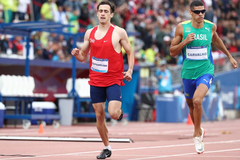Martín Kouyoumdjian consiguió bronce en los 400 metros de Santiago 2023 - Crédito: Agencia Uno.