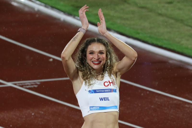 Martina Weil fue medallista en Santiago 2023. Imagen: Agencia Uno.