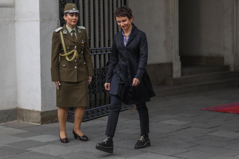 Vicepresidenta Tohá ingresando a La Moneda el miércoles - Agencia Uno