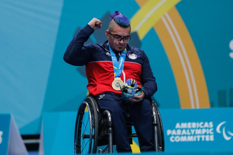Jaime Aránguiz le dio la medalla de oro número 16 al Team ParaChile en Santiago 2023. / Agencia Uno