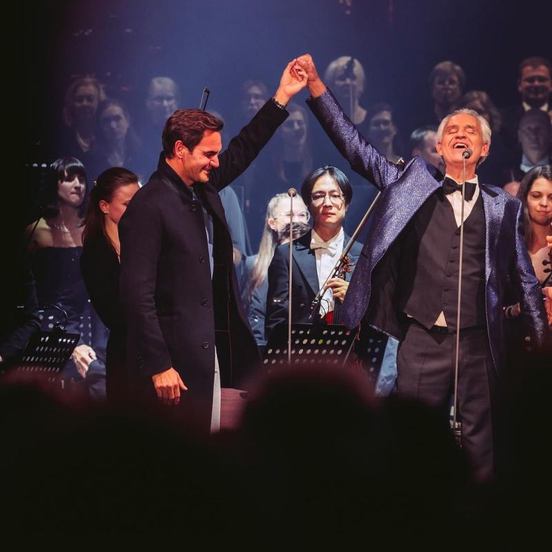 Instagram - Roger Federer y Andrea Bocelli.