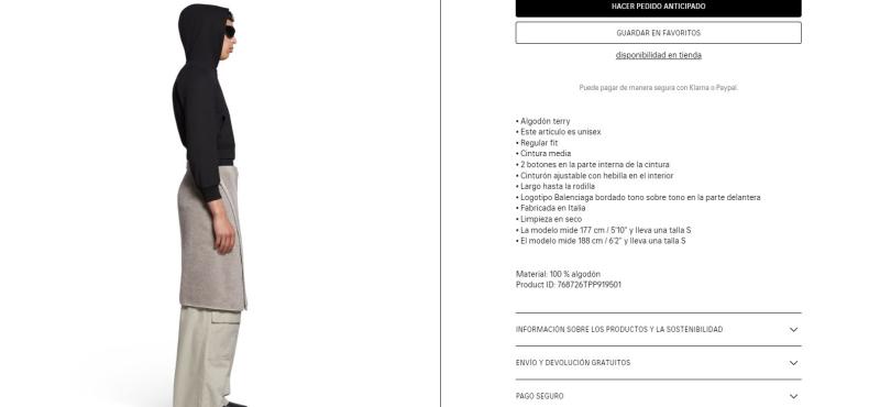 Captura - Balenciaga lanzó falda toalla