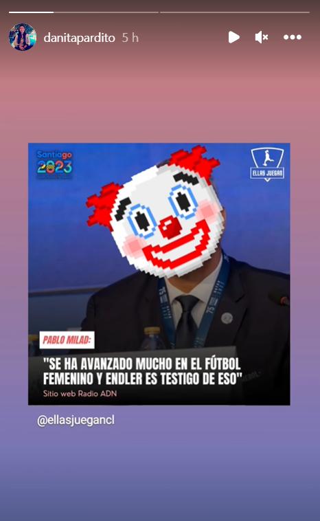 Daniela Pardo también criticó la gestión de Pablo Milad - Créditos: Instagram