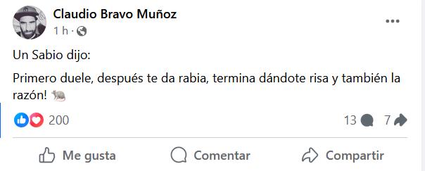 Claudio Bravo en Facebook / Captura